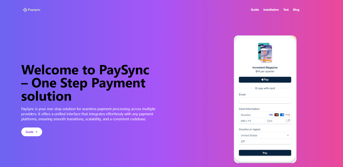 Paysync-NPM Package